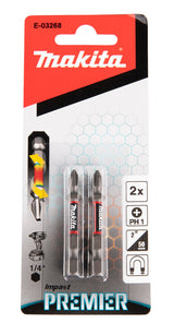 Makita E-03268 skruetrækker bit 2 stk