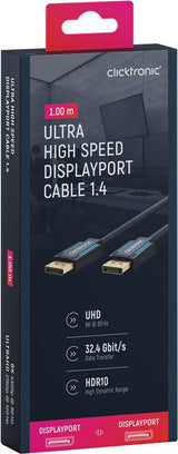 ClickTronic 40992 DisplayPort kabel 1 m Sort