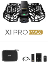 HOVERAir X1 Pro Max Basic Combo 4 rotorer Quadrokopter 48 MP 7680 x 4320 pixel 1920 mAh Sort