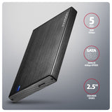 Axagon EE25-XA6C drevkabinet HDD/SSD kabinet Sort 2.5"