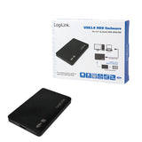 2Direct UA0256 drevkabinet HDD/SSD kabinet Sort 2.5"