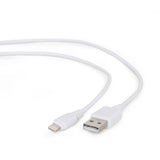 Gembird CC-USB2-AMLM-W-1M Lightning kabel Hvid