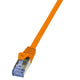 LogiLink 1m, Cat6A netværkskabel Orange Cat6/6e/6a S/FTP (S-STP)