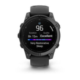 Garmin Fenix E 3,3 cm (1.3") AMOLED 47 mm Digital 416 x 416 pixel Berøringsskærm Sort Wi-Fi GPS (satellit)