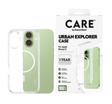 PanzerGlass CARE™ by ® Urban Explorer Case Transparent m. Hvid MagSafe iPhone 17