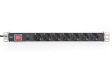 Digitus DN-95403 overspændingsbeskytter Sort 7 AC stikkontakt(er) 250 V 2 m