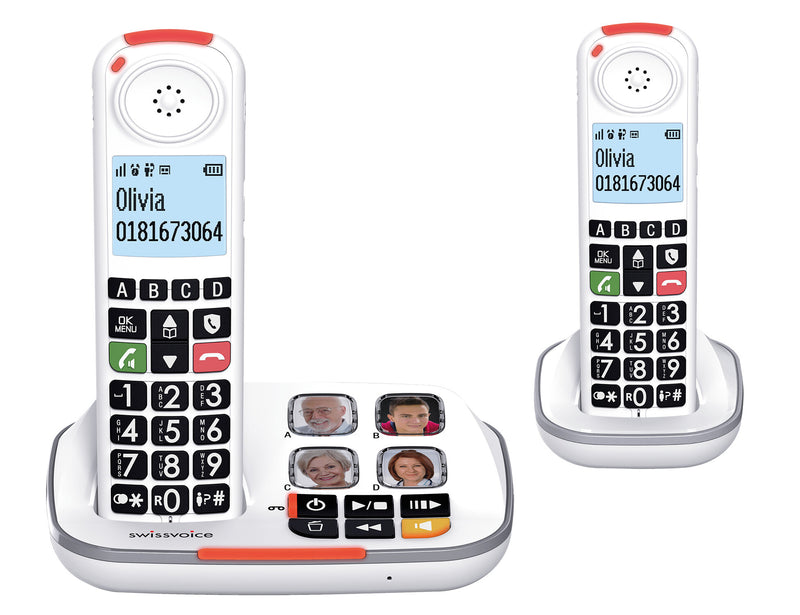SwissVoice Xtra 2355 Duo DECT telefon Nummervisning Hvid