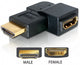 DeLOCK Adapter HDMI male > HDMI female 90° left HDMI 1.3 Sort