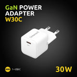 Intenso POWER ADAPTER USB-C GAN/7803022 Universel Hvid Vekselstrøm Hurtig opladning Indendørs