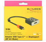 DeLOCK 62999 USB grafisk adapter 3840 x 2160 pixel Sort