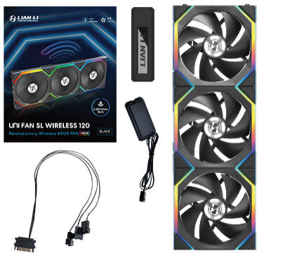 Lian Li UNI FAN SL Wireless 120 Computerkabinet Ventilator 12 cm Sort 3 stk