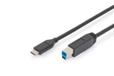 Digitus AK-300149-018-S USB-kabel USB 2.0 1,8 m USB C USB B 5 Gbit/sek. Sort