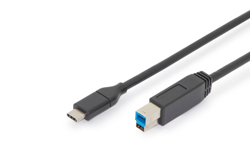 Digitus AK-300149-018-S USB-kabel USB 2.0 1,8 m USB C USB B 5 Gbit/sek. Sort