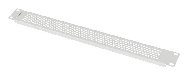 Lanberg Zaslepka do szaf 19 1U perforowana szara Blankt panel