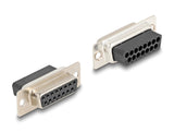 DeLOCK 67087 kabel kønsskifter D-Sub 15 RJ12 Sort