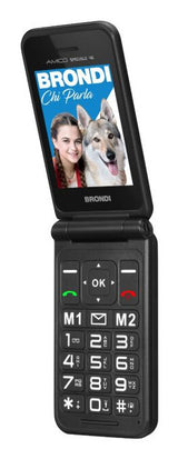 Brondi 10281080 mobiltelefon 7,11 cm (2.8") Sort, Metallic Feature telefon
