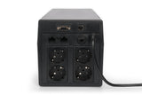 Digitus DN-170074 UPS-enhed Interaktivt indgangsstik 0,6 kVA 600 W 4 AC stikkontakt(er)