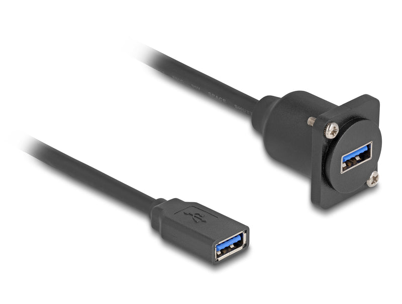 DeLOCK 87983 USB-kabel USB 3.2 Gen 1 (3.1 Gen 1) 0,2 m USB A 5 Gbit/sek. Sort