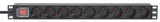 Intellinet 715133 strømforsyningsenhed (PDU) 9 AC stikkontakt(er) 1U Sort