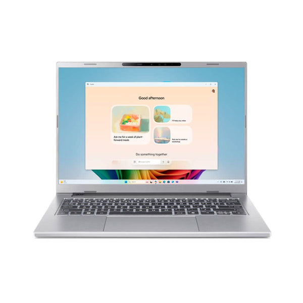 Acer Aspire 14 AI A14-53M-71LQ Intel Core Ultra 7 258V Laptop 35,6 cm (14") WUXGA 32 GB LPDDR5x-SDRAM 1 TB SSD Wi-Fi 7 (802.11be) Windows 11 Home Tysk Sølv