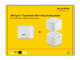 DeLOCK 63084 drev dockingstation USB 3.2 Gen 2 (3.1 Gen 2) Type-C Hvid