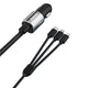 DUDAO R5ProN 3.4A Car Charger Built-in cables Universel Grå Cigartænder Hurtig opladning Automatisk