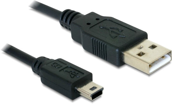 DeLOCK 82311 USB-kabel USB 2.0 3 m USB A Mini-USB B 0,48 Gbit/sek. Sort
