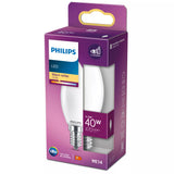 Philips Filament kertepære, matteret 40 W B35 E14
