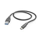 Hama 00201595 USB-kabel USB 2.0 1,5 m USB A USB C 0,48 Gbit/sek. Sort