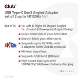 CLUB3D CAC-1528 kabel kønsskifter USB C Sort