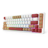 REDRAGON K677WLR-RGB-PRO Rammus tastatur USB + RF Wireless + Bluetooth Hvid, Rød