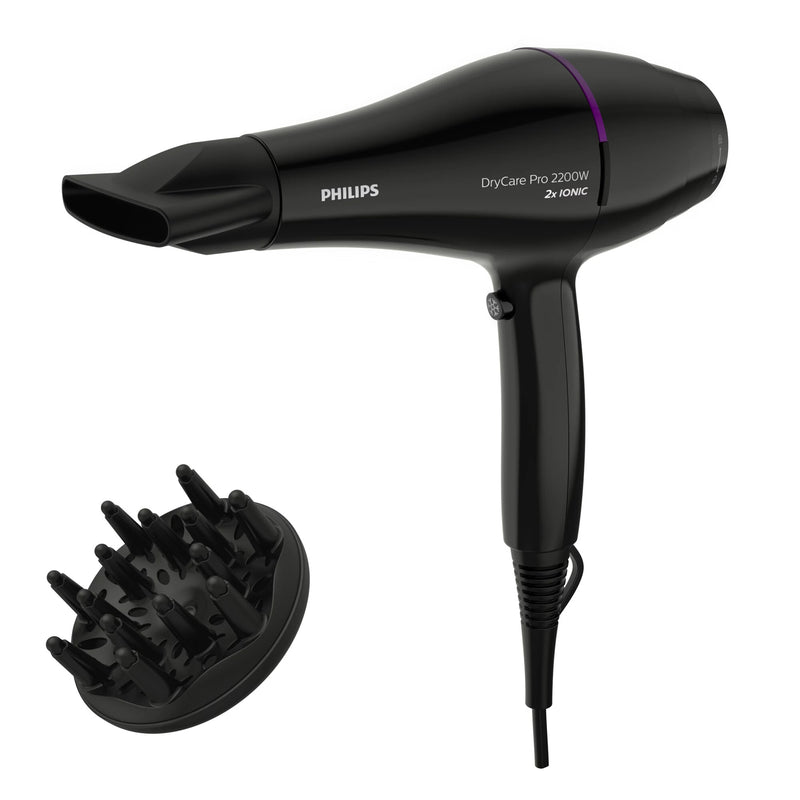 Philips DryCare Kraftig Pro hårtørrer med vekselstrømsmotor 2200W tørrekraft