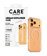 PanzerGlass CARE™ by ® Urban Explorer Case Transparent m. Hvid MagSafe iPhone 17 Pro Max