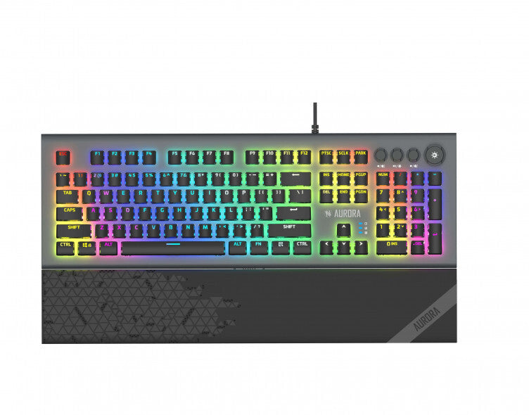 iBox AURORA K-5 tastatur Spil USB QWERTY Engelsk Sort