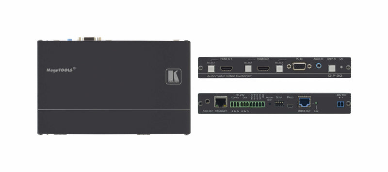 Kramer Electronics DIP-20 AV forlænger AV sender Sort
