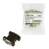 LogiLink AD0001 videokabel adapter VGA (D-Sub) DVI-I Sort
