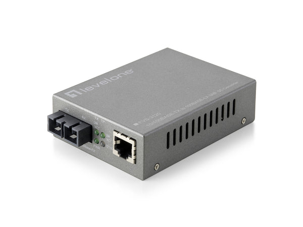 LevelOne FVS-3120 netværksomformer til medie 100 Mbit/s Enkeltilstand Grå