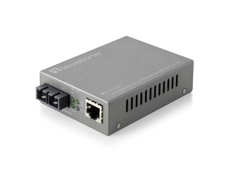 LevelOne FVS-3120 netværksomformer til medie 100 Mbit/s Enkeltilstand Grå