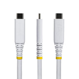 StarTech.com CC1M40GUSB4TPW USB-kabel USB4 Gen 3x2 1 m USB C 40 Gbit/sek. 240 W Hvid