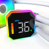Montech HyperFlow Digital 360 Processor Alt-i-en væskekøler 12 cm Hvid 1 stk