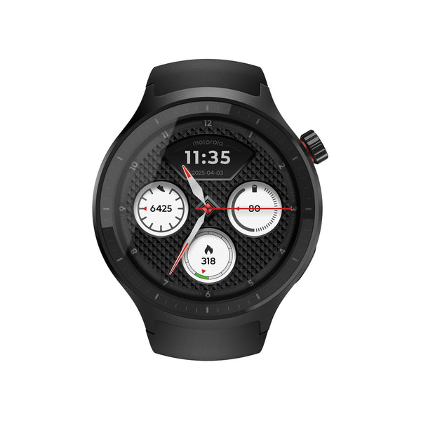 Motorola Moto Watch 3,63 cm (1.43") OLED 47 mm Digital Berøringsskærm Sort GPS (satellit)