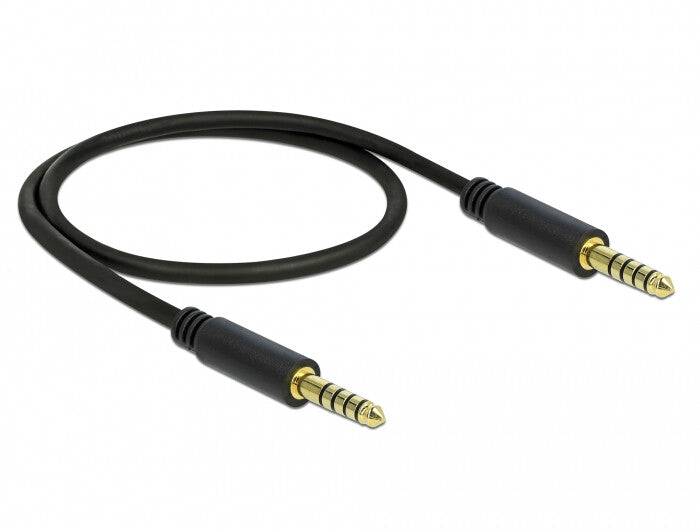 DeLOCK 85790 lydkabel 0,5 m 4.4mm Sort