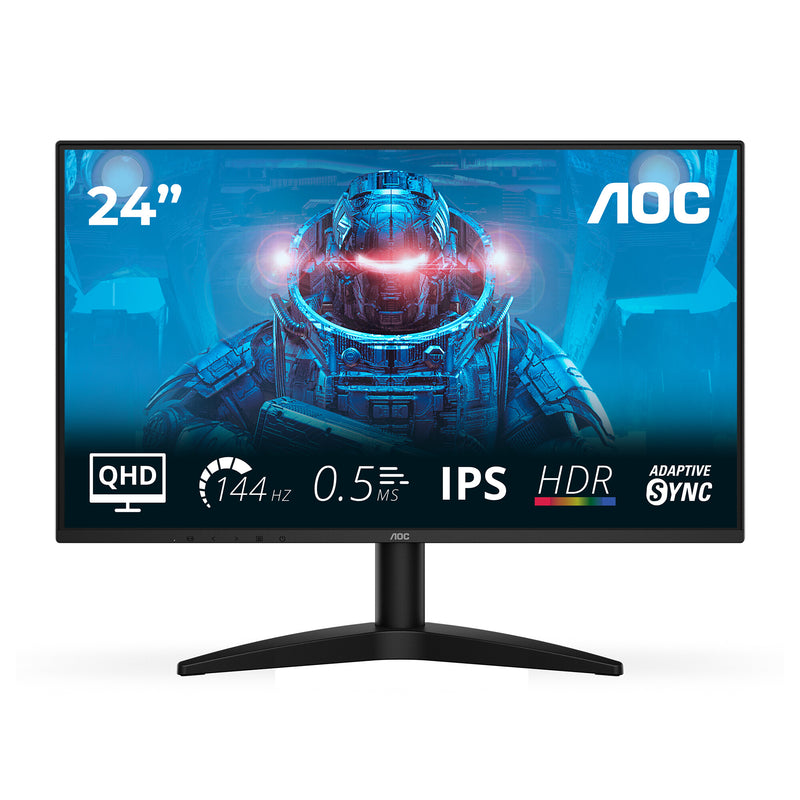 AOC B3 Q24B36X computerskærm 60,5 cm (23.8") 2560 x 1440 pixel Quad HD LED Sort