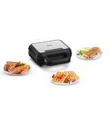 Tefal SW383D10 sandwichtoaster 700 W Sort, Rustfrit stål
