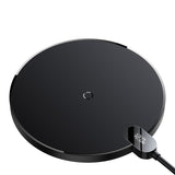 Baseus CCED000001 oplader til mobil enhed Hovedtelefoner, Smartphone Sort USB Trådløs opladning Indendørs