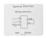 Shelly SHELLY_PBS_SW40 strømrelæ Hvid