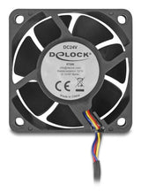 DeLOCK 67300 Computerkølesystem Computerkabinet Ventilator 6 cm Sort 1 stk