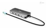 i-tec C31NANOTRIDOCKPD dockingstation Ledningsført USB 3.2 Gen 1 (3.1 Gen 1) Type-C Sølv