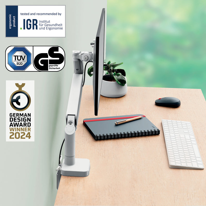 Leitz Ergo pladsbesparende single monitor arm