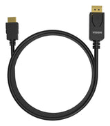 Vision TC 2MDPHDMI8K/BL videokabel adapter 2 m DisplayPort HDMI Sort